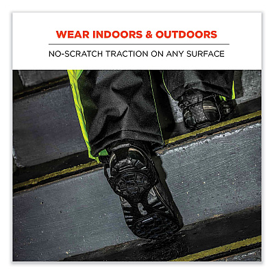 ergodyne Trex 6325 Spikeless Traction Devices, Medium (Men's Size 8 to 11), Black, Pair (EGO16923)