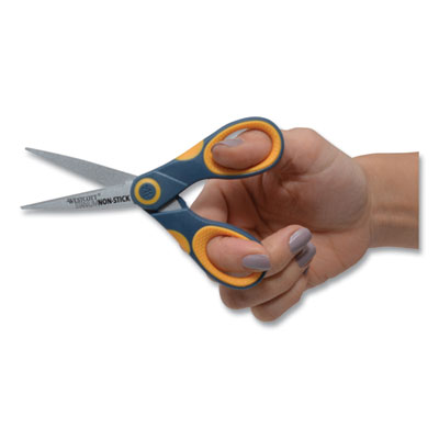 Westcott Non-Stick Titanium Bonded Scissors, 5" Long, Straight Gray/Orange Handle (WTC14881)
