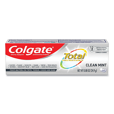Colgate Total Toothpaste, Coolmint, 0.88 oz, 24/Carton (CPC45986)