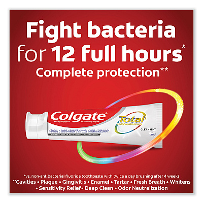 Colgate Total Toothpaste, Coolmint, 0.88 oz, 24/Carton (CPC45986)