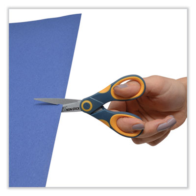 Westcott Non-Stick Titanium Bonded Scissors, 5" Long, Straight Gray/Orange Handle (WTC14881)