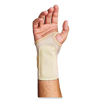 ergodyne ProFlex 4000 Single Strap Wrist Support, Small, Fits Left Hand, Tan (EGO70112)
