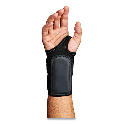 ergodyne ProFlex 4010 Double Strap Wrist Support, Large, Fits Right Hand, Black (EGO70026)