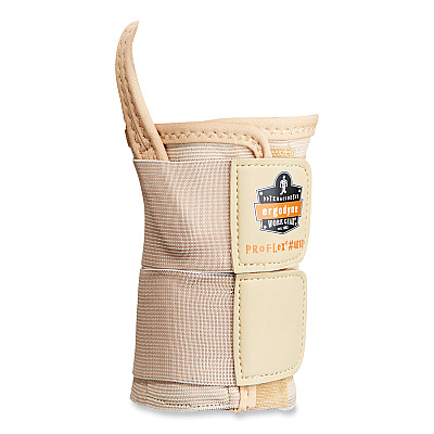 ergodyne ProFlex 4010 Double Strap Wrist Support, Small, Fits Right Hand, Tan (EGO70122)