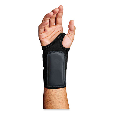 ergodyne ProFlex 4010 Double Strap Wrist Support, Large, Fits Left Hand, Black (EGO70036)