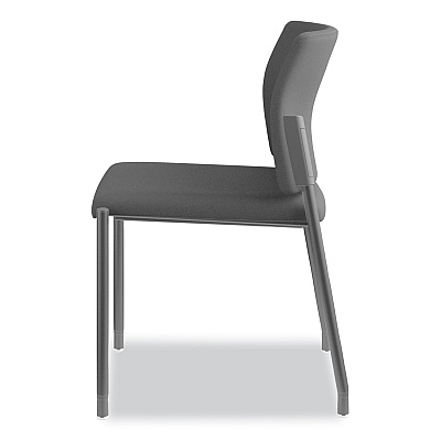 HON Accommodate Series Guest Chair, Fabric Upholstery, 23.5" x 22.25" x 31.5", Black Seat/Back, Textured Black Base, 2/Carton (HONSGS6NBCU10CK)