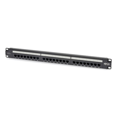 Tripp Lite CAT5/CAT5e PoE Patch Panel, Black, Ships in 7-10 Business Days (N052P24)