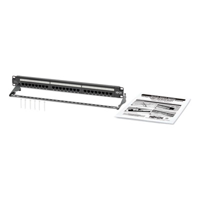 Tripp Lite CAT5/CAT5e PoE Patch Panel, Black, Ships in 7-10 Business Days (N052P24)