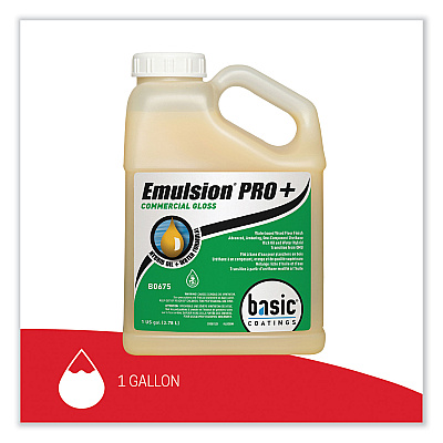 Betco Emulsion Pro+ Floor Finish and Sealer, 1 gal Bottle, 4/Carton (BETB06754312)