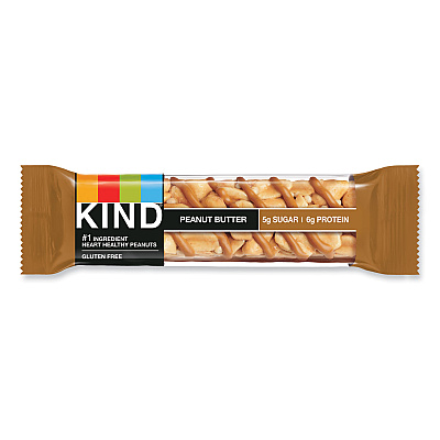 KIND Nuts and Spices Bar, Peanut Butter, 1.4 oz, 12/Pack (KND27742)