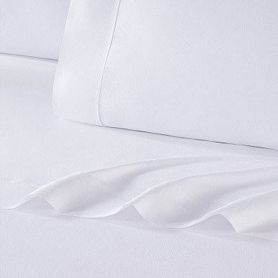Aston & Arden Bamboo Sheet Set Cali-king Whisper White, 4 Piece Set (P-SS-BBCALKG-WH)