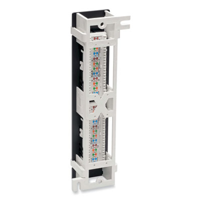 Tripp Lite CAT6 Wall-Mount PoE Patch Panel 12-Port, Black, Ships in 7-10 Business Days (N250P12)