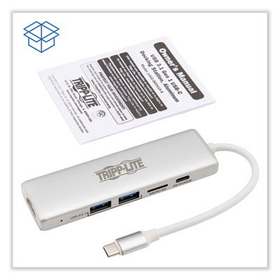 Tripp Lite U442-DOCK10-S USB-C Dock, HDMI/microSD/USB-A 3.0/USB-C, Silver, Ships in 7-10 Business Days