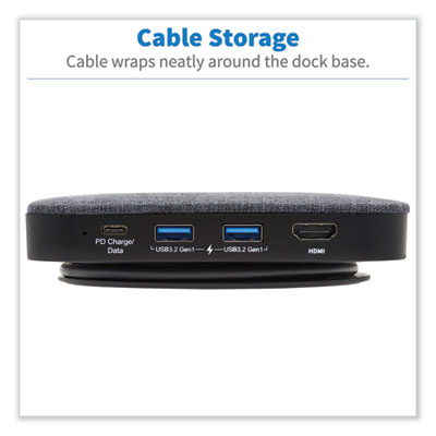Tripp Lite U442-DOCK17-GY USB-C Dock w/Optional Internal Hard Drive, HDMI/SATA II SSD/HDD/USB-A 3.2 Gen1/USB-C,GY,Ships in 7-10 Bus Days