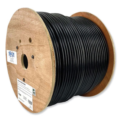 Tripp Lite CAT6/CAT6e Outdoor-Rated Bulk Ethernet Cable, 1,000 ft, Black, Ships in 7-10 Business Days (N22801KBK)
