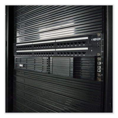 Tripp Lite 48-Port CAT6 Patch Panel Rackmount, Black, Ships in 7-10 Business Days (N252048)