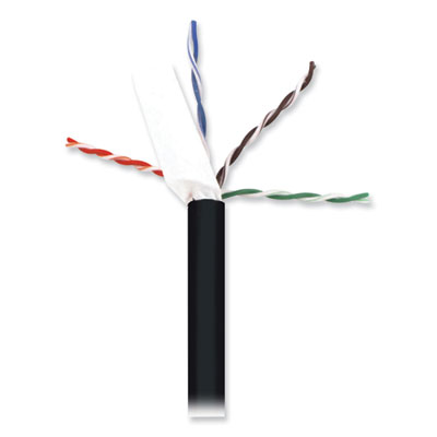 Tripp Lite CAT6/CAT6e Outdoor-Rated Bulk Ethernet Cable, 1,000 ft, Black, Ships in 7-10 Business Days (N22801KBK)