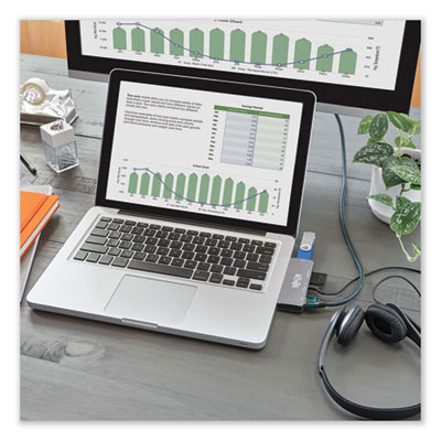 Tripp Lite U442-DOCK15-S USB-C Dock with Removable Clip, 3.5 mm/HDMI/microSD/SD/USB-A/USB-C, Gray, Ships in 7-10 Business Days