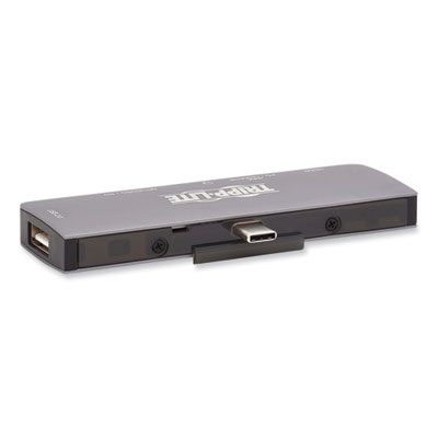 Tripp Lite U442-DOCK15-S USB-C Dock with Removable Clip, 3.5 mm/HDMI/microSD/SD/USB-A/USB-C, Gray, Ships in 7-10 Business Days