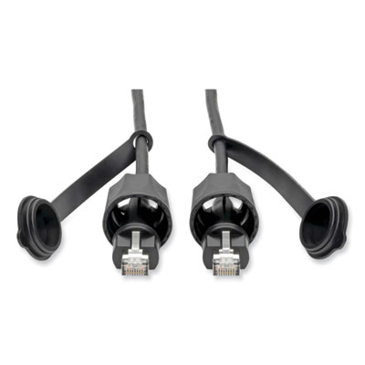 Tripp Lite CAT5e/CAT6 STP Outdoor Industrial Patch Cable, 50 ft, Black, Ships in 7-10 Business Days (N206PC50IND)