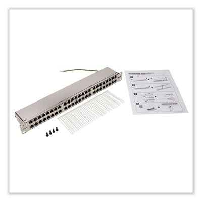 Tripp Lite CAT5e/CAT6 Patch Panel Shielded 48-Port, Silver, Ships in 7-10 Business Days (N252048SHK)