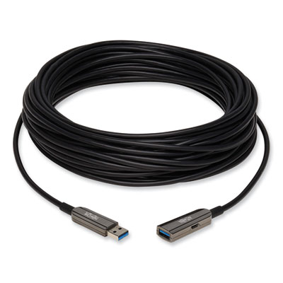 Tripp Lite USB-A Fiber Active Optical Cable Extension Repeater, 49 ft, Black, Ships in 7-10 Business Days (U330F15MG1)