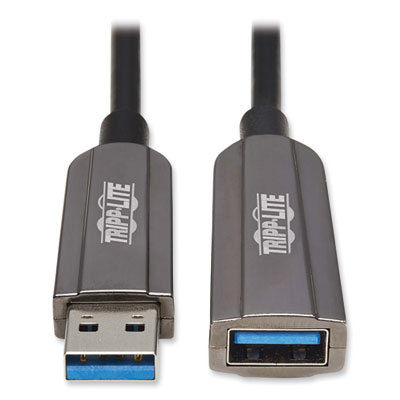 Tripp Lite USB-A Fiber Active Optical Cable Extension Repeater, 33 ft, Black, Ships in 7-10 Business Days (U330F10MG1)