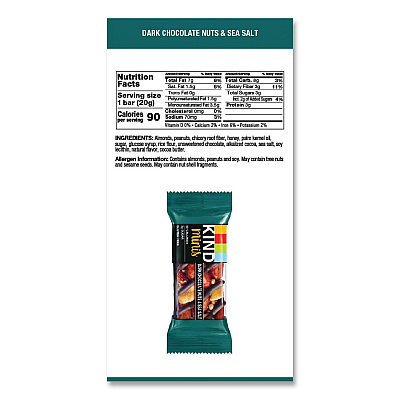 KIND Minis, Dark Chocolate Nuts/Sea Salt, 0.7 oz, 10/Pack (KND27959)
