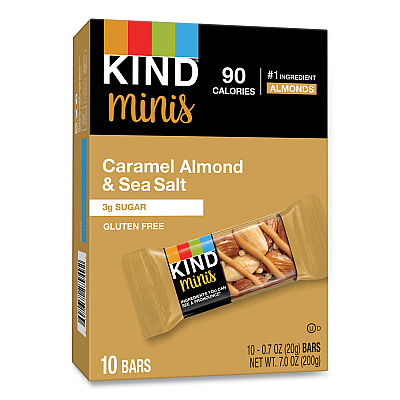 KIND Minis, Caramel Almond Nuts/Sea Salt, 0.7 oz, 10/Pack (KND27960)
