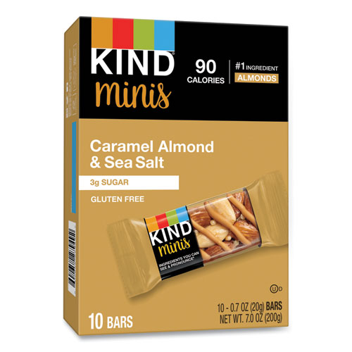 KIND Minis, Caramel Almond Nuts/Sea Salt, 0.7 oz, 10/Pack (27960)
