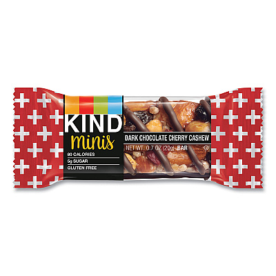 KIND Minis, Dark Chocolate Cherry Cashew, 0.7 oz, 10/Pack (KND27962)