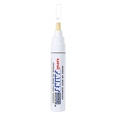 Sanford Sanford Sanford uni-Paint Permanent Marker, Broad Chisel Tip, White (63743)