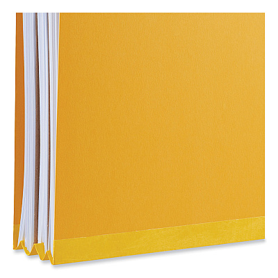 Universal Bright Colored Pressboard Classification Folders, 2" Expansion, 1 Divider, 4 Fasteners, Letter Size, Yellow Exterior, 10/Box (UNV10204)