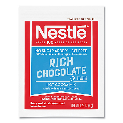Nestl Hot Cocoa Mix, Rich Chocolate, 0.28 oz Packet, 30 Packets/Box, 6 Boxes/Carton (NES61411CT)
