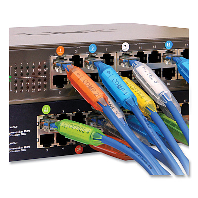 Dotz Cord ID PRO, (12) Cable Identifiers, (12) Device Stickers, (12) Customizable Inserts (LEE21209)