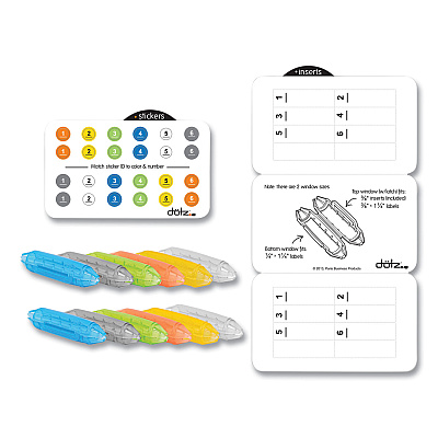 Dotz Cord ID PRO, (12) Cable Identifiers, (12) Device Stickers, (12) Customizable Inserts (LEE21209)