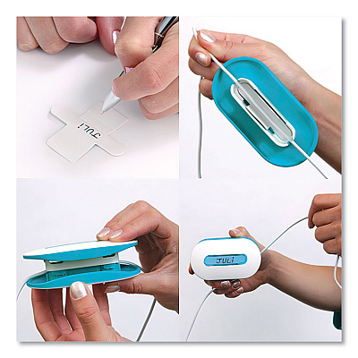 Dotz WrapID, Holds up to 6 ft of Cord, Blue (LEE21904)