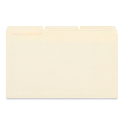 Universal Reinforced Top Tab Fastener Folders, 0.75" Expansion, 1 Fastener, Legal Size, Manila Exterior, 50/Box (UNV13510)