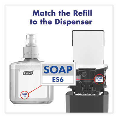 PURELL CLEAN RELEASE Technology HEALTHY SOAP Naturally Clean Foam Refill, For ES6 Dispensers, Fragrance-Free, 1,200 mL, 2/Carton (GOJ647002CT)