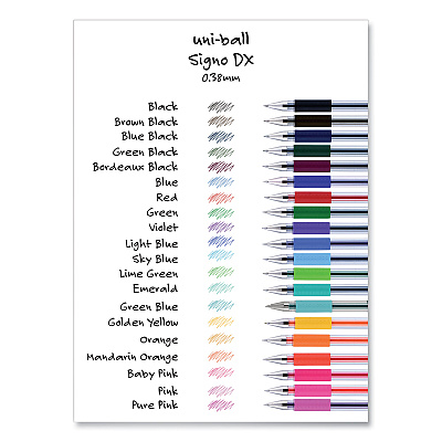 uniball Gel Pen, Stick, Ultra-Fine 0.38 mm, Assorted Ink and Barrel Colors, 8/Pack (UBC2004052)