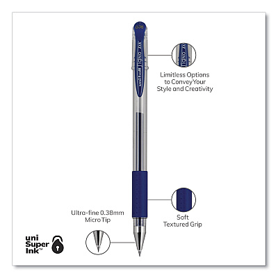 uniball Gel Pen, Stick, Ultra-Fine 0.38 mm, Assorted Ink and Barrel Colors, 8/Pack (UBC2004052)