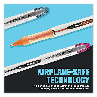 uniball VISION ELITE BLX Series Hybrid Gel Pen, Stick, Fine 0.5 mm, Assorted Ink and Barrel Colors, 5/Pack (UBC1832410)