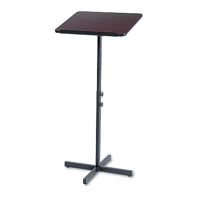 Safco Adjustable Speaker Stand, 21 x 21 x 29.5 to 46, Mahogany/Black (SAF8921MH)