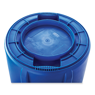 Rubbermaid Commercial Brute Recycling Container, 32 gal, Polyethylene, Blue (RCP263273BE)