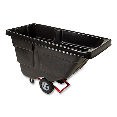 Rubbermaid Commercial Rotomolded Tilt Truck, 202 gal, 450 lb Capacity, Plastic, Black (RCP1304BLA)