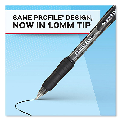 Paper Mate Profile Ballpoint Pen, Retractable, Medium 1 mm, Assorted Ink and Barrel Colors, 8/Pack (PAP2097014)