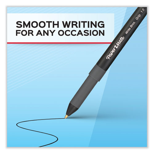 Paper Mate Write Bros. Grip Ballpoint Pen, Stick, Medium 1 mm, Blue Ink, Blue Barrel, 36/Pack (2142265)