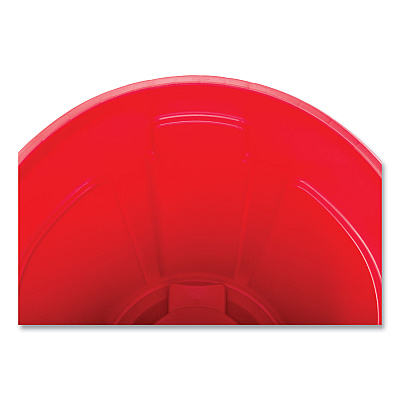 Rubbermaid Commercial Vented Round Brute Container, 32 gal, Plastic, Red (RCP2632RED)