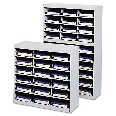 Safco Steel Project Center Organizer, 18 Pockets, 37.5 x 15.75 x 36.5, Gray (SAF9264GR)