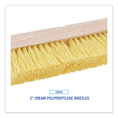 Boardwalk Deck Brush Head, 2" Cream Polypropylene Bristles, 10" Brush (BWK3310)